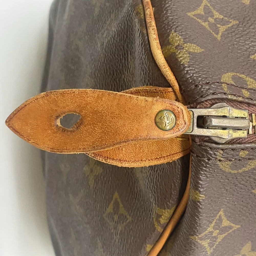 Auth Louis Vuitton Monogram Old Speedy 35  Handbag W/Dustbag/Lock - Picture 14 of 16